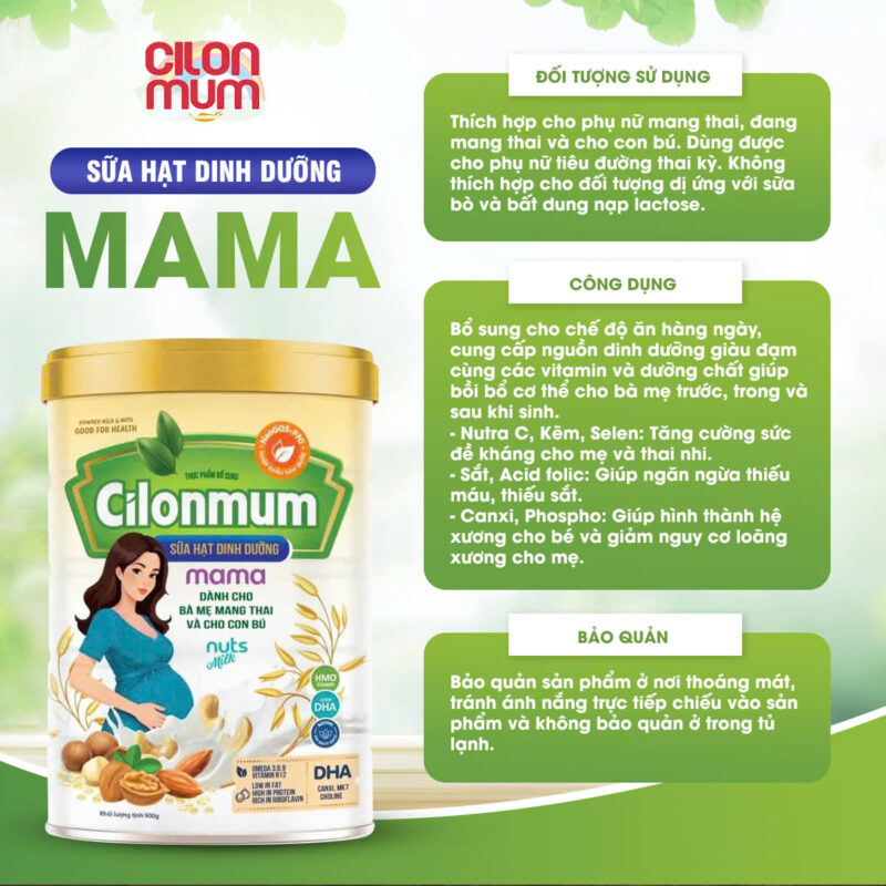 SỮA HẠT DINH DƯỠNG CILONMUM MAMA